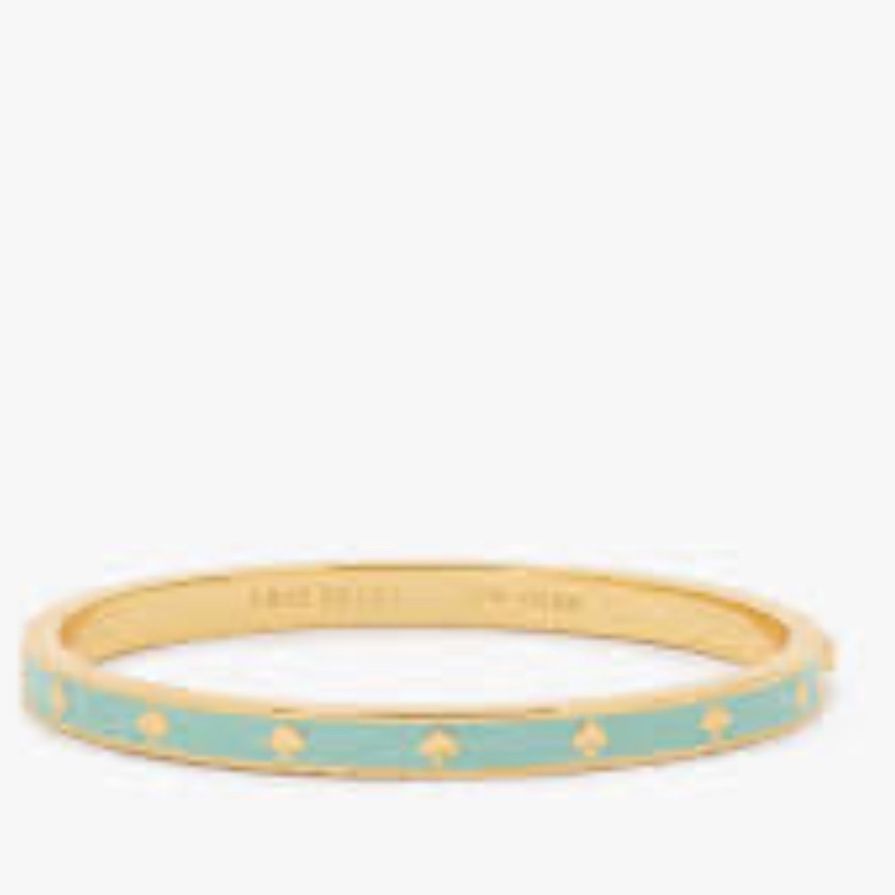 Kate Spade Spot The Spade Hinged Bangle Blue